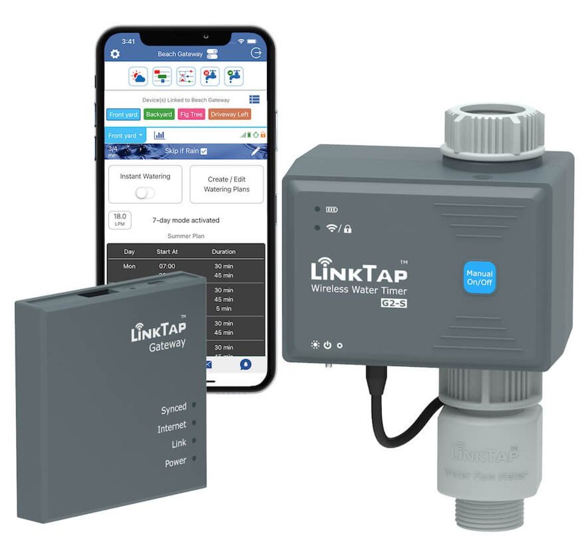 LinkTap G2S Wireless Water Timer & Gateway & Flow Meter - Gearbrain