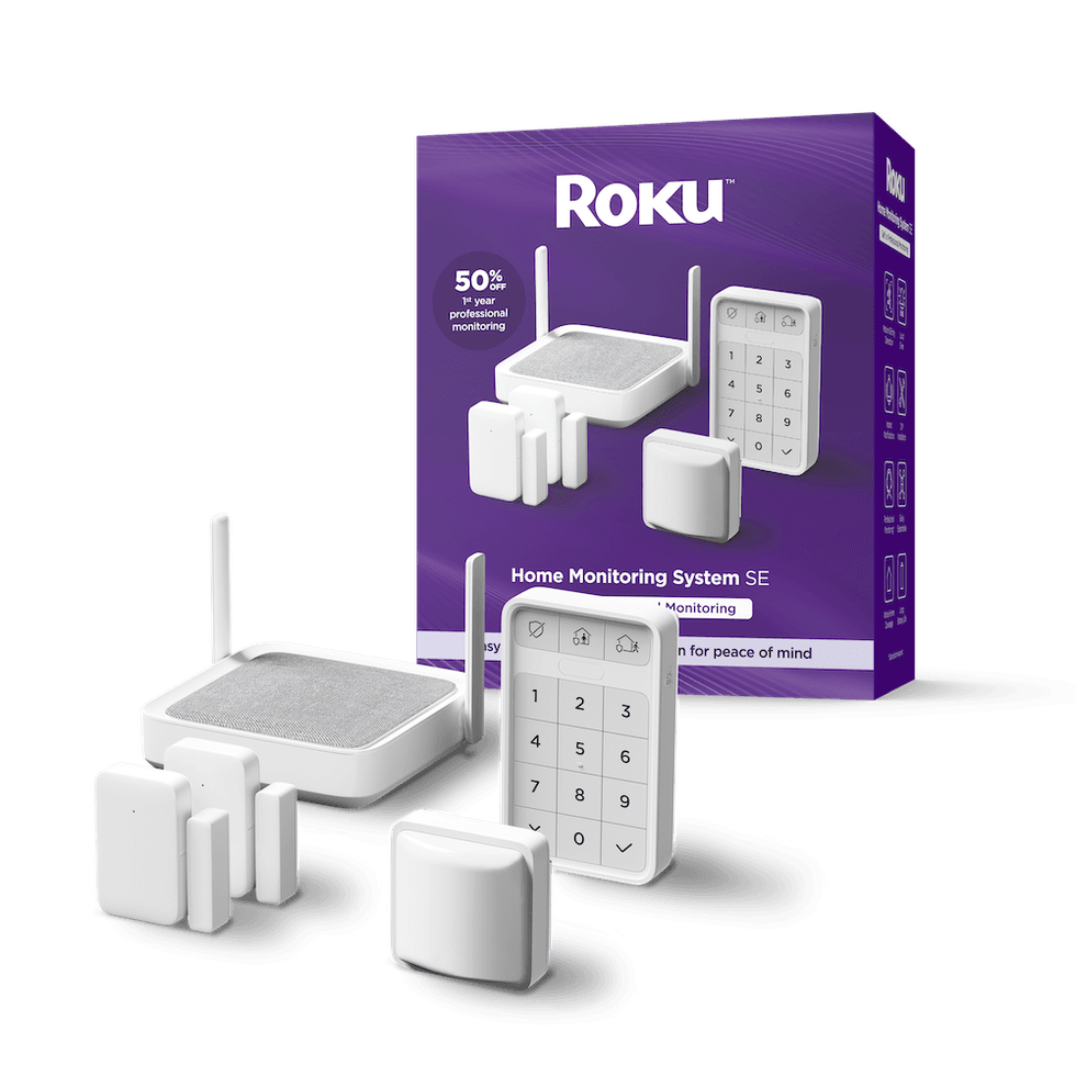 a product shot of Roku Home Montiroing System SE