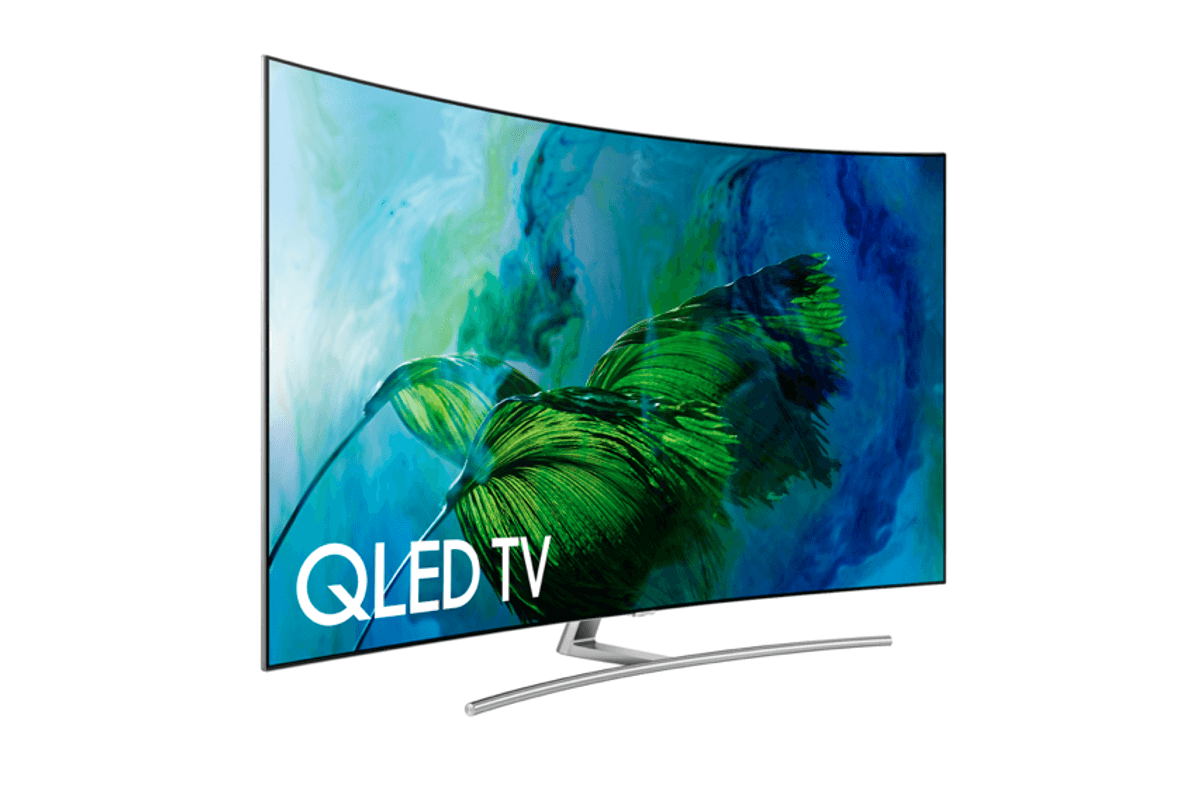 a product shot of Samsung Q8C smart tv