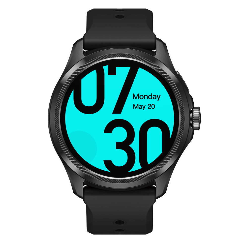 a product shot of TicWatch Pro 5 Smartwatch with Black Steel