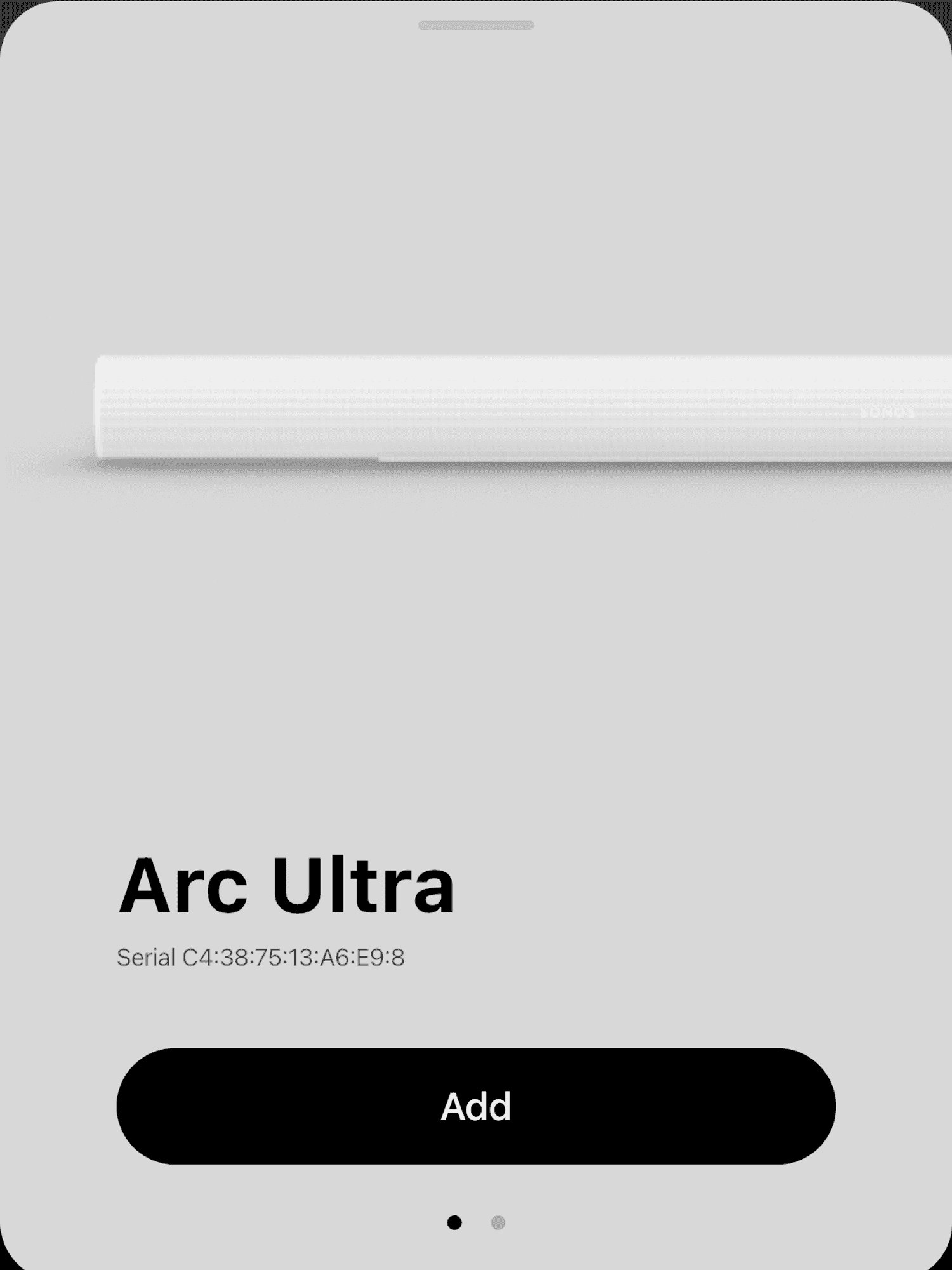a screenshot of add a device in Sonos App