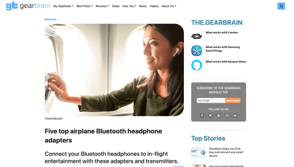 a screenshot of article on GearBrain