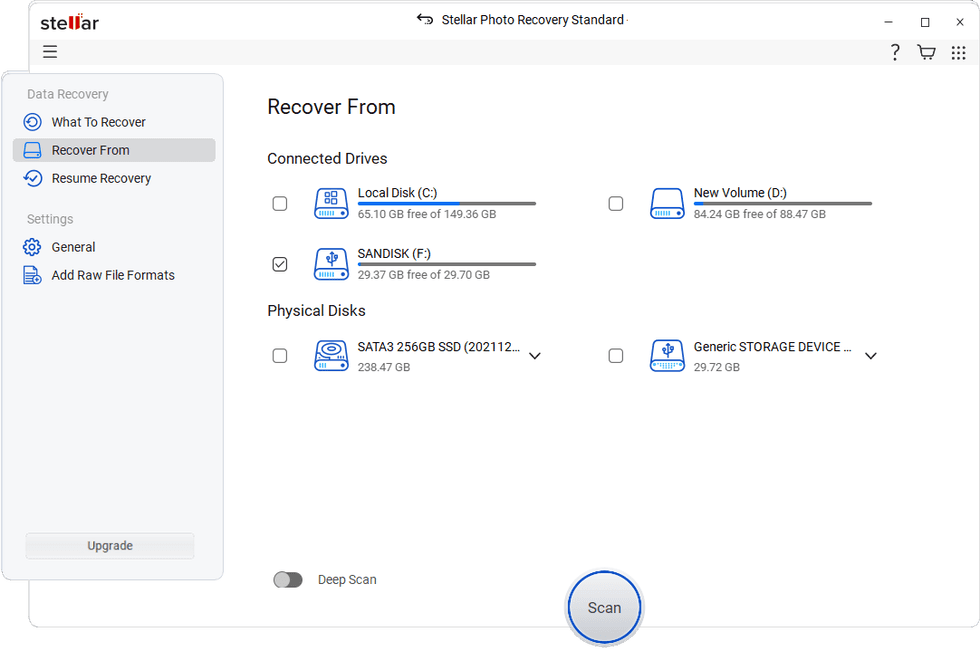 A screenshot of step 4 of Stellar Photo Recovery