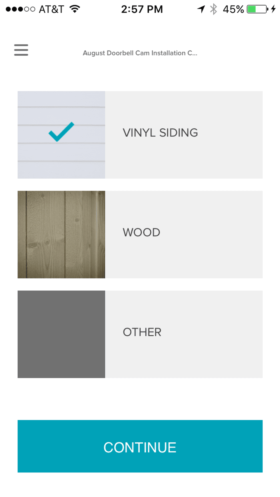 a screeshot of august app