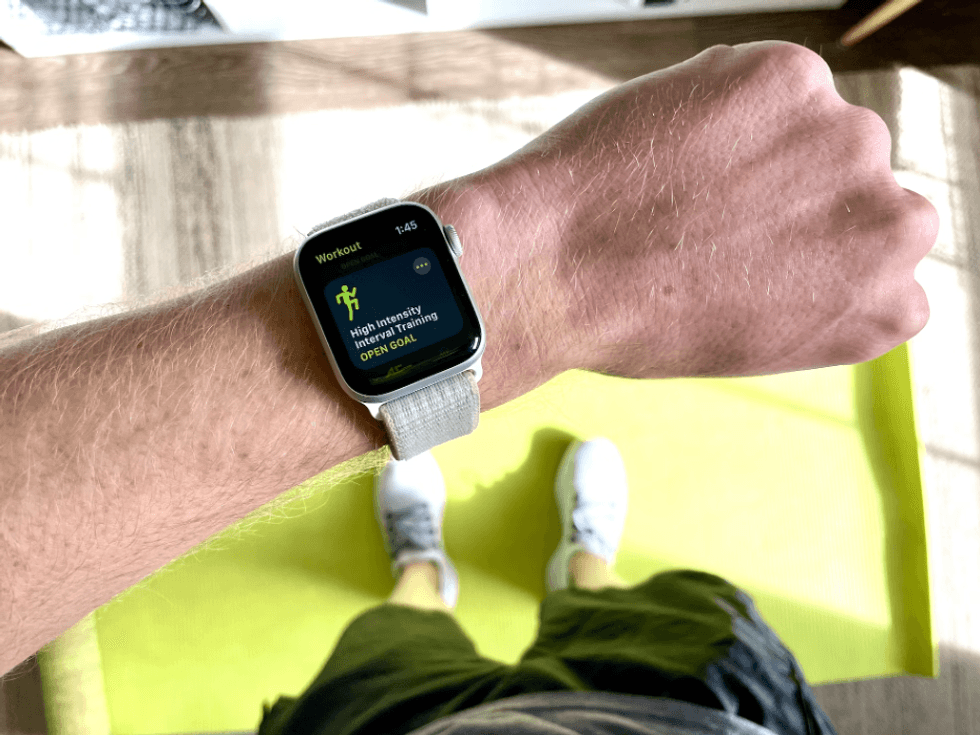 a smartwatch on a man's wrist