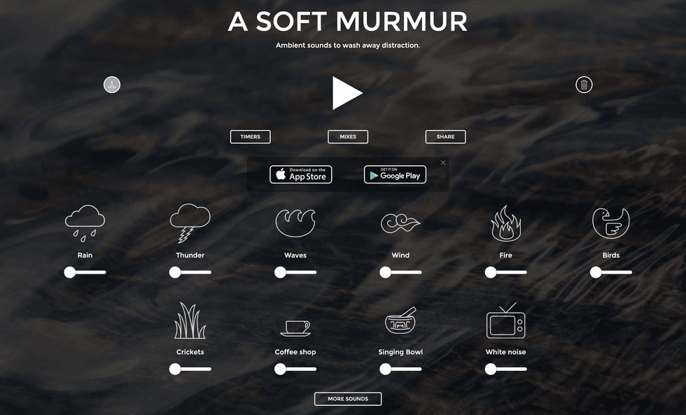 A Soft Murmur ambient sound generator