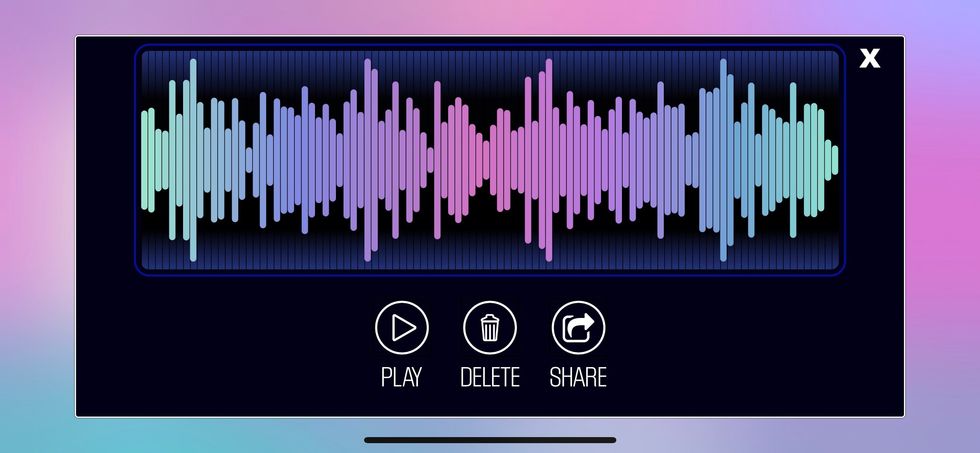 A visual of the music track you can create in the Sphero Mix app