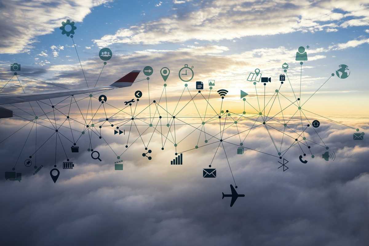 Above the clouds stock photo