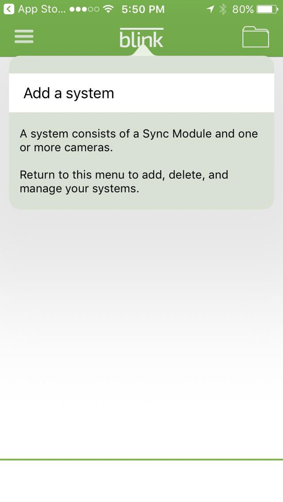 ADd a system on blink in their mobile app