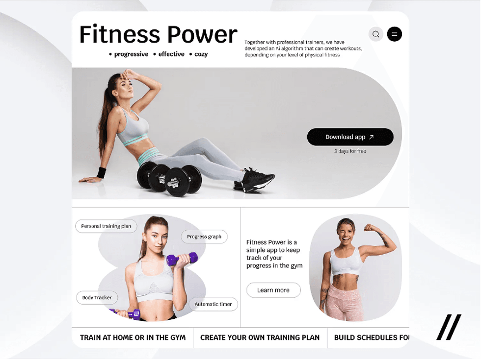 AI-based fitness service concept