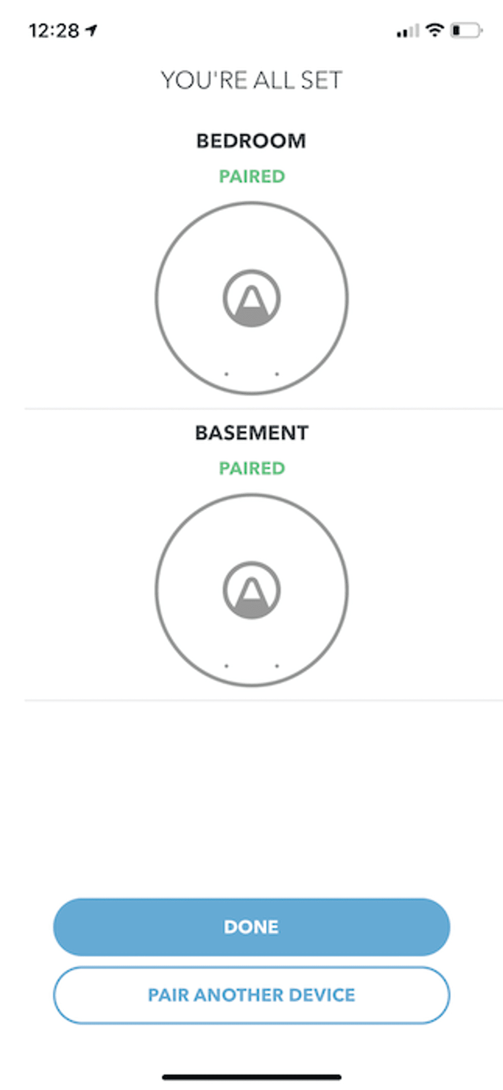 airthings wave and wave mini in app