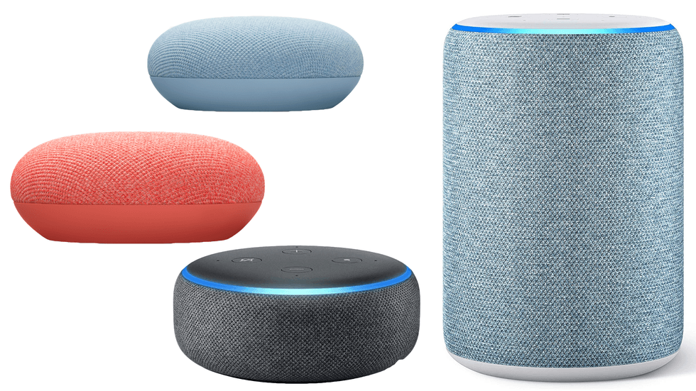 Amazon and Google/Nest smart speakers