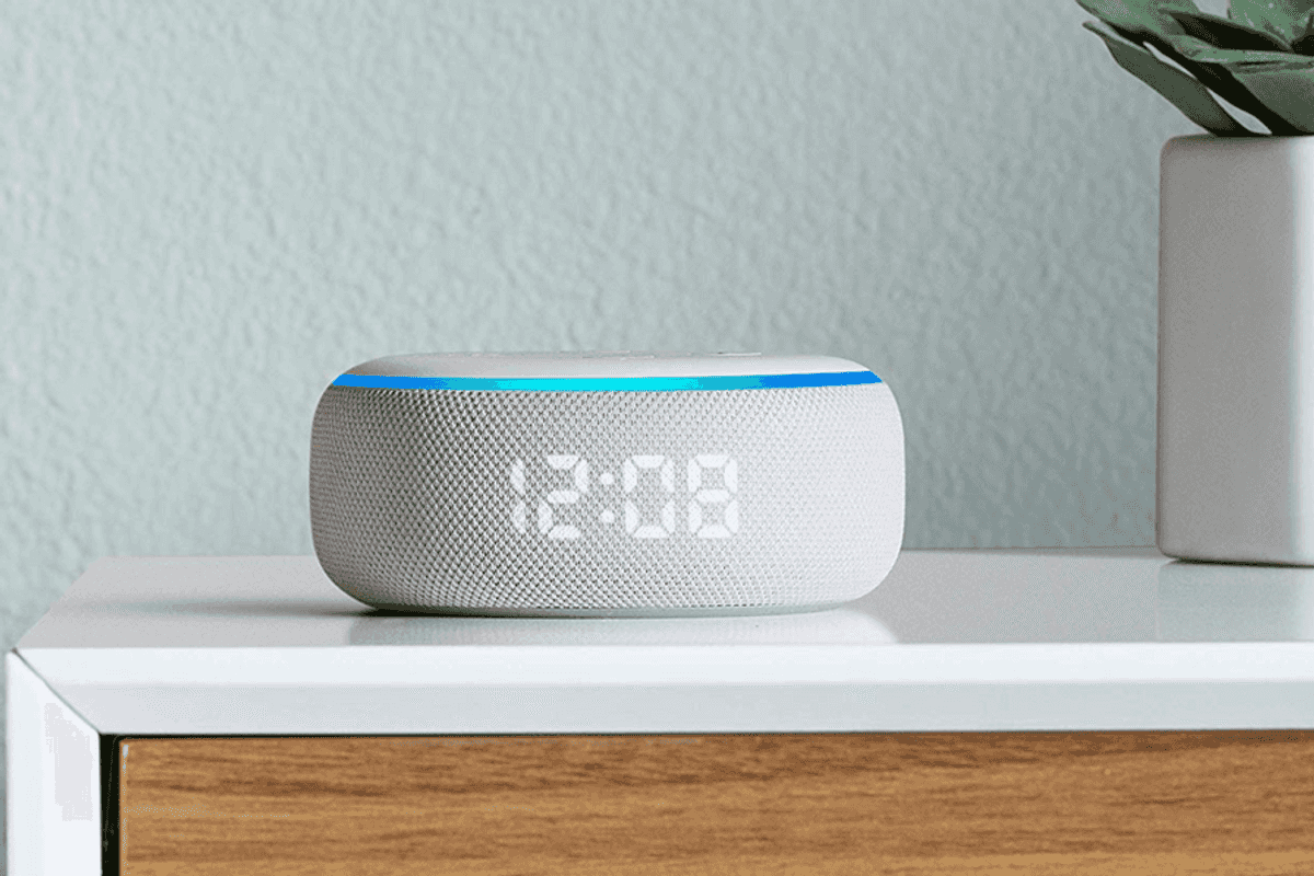 Amazon Echo Dot with clock smart speaker