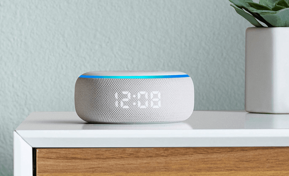 Amazon Echo Dot with clock