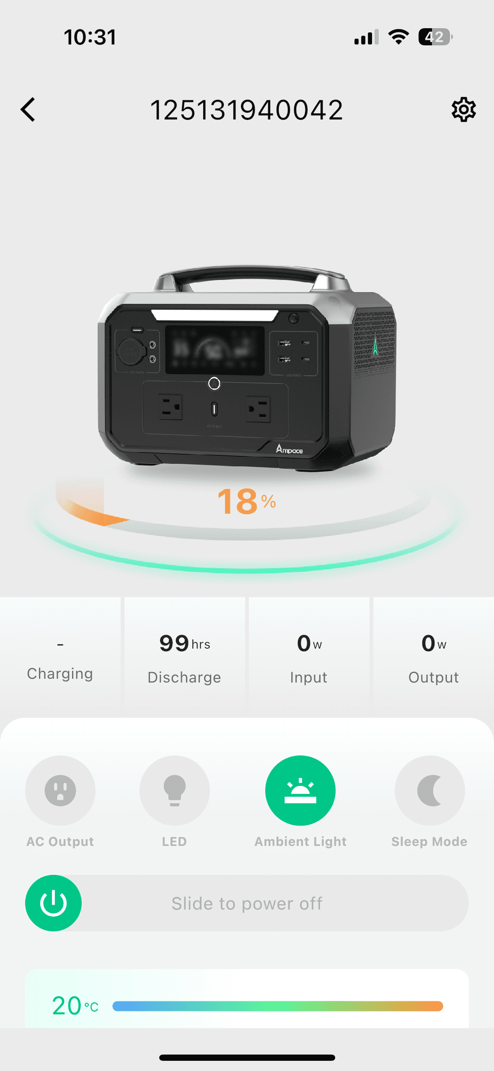 Ampace Andes 600 Pro app screenshot
