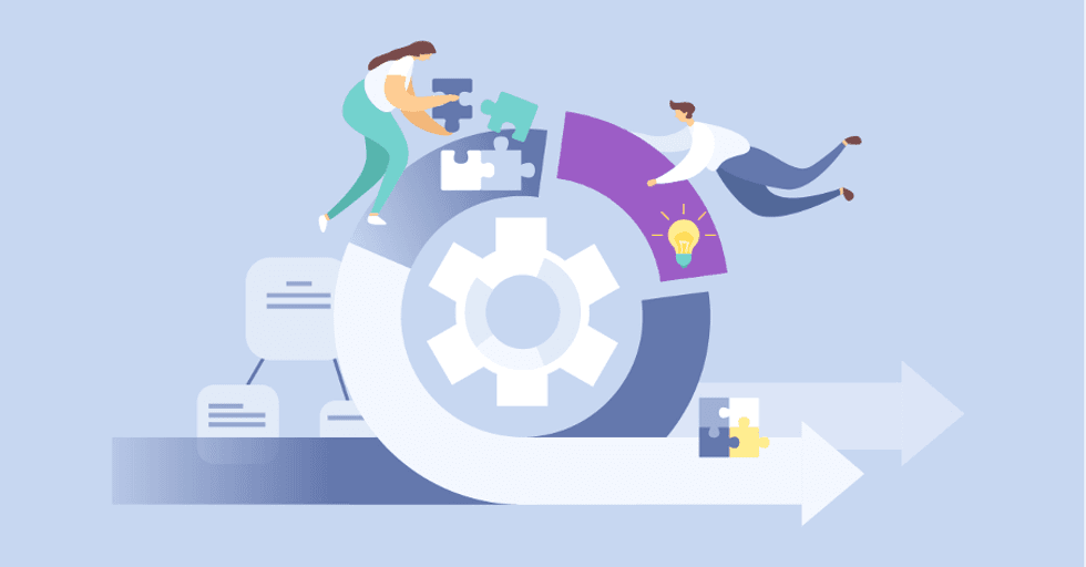 an illusration of agile development and project management