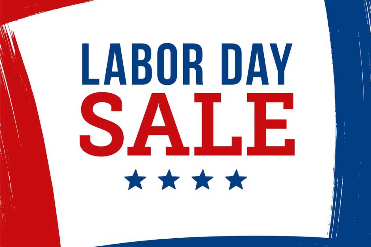 an illustration that says Labor Day Sale