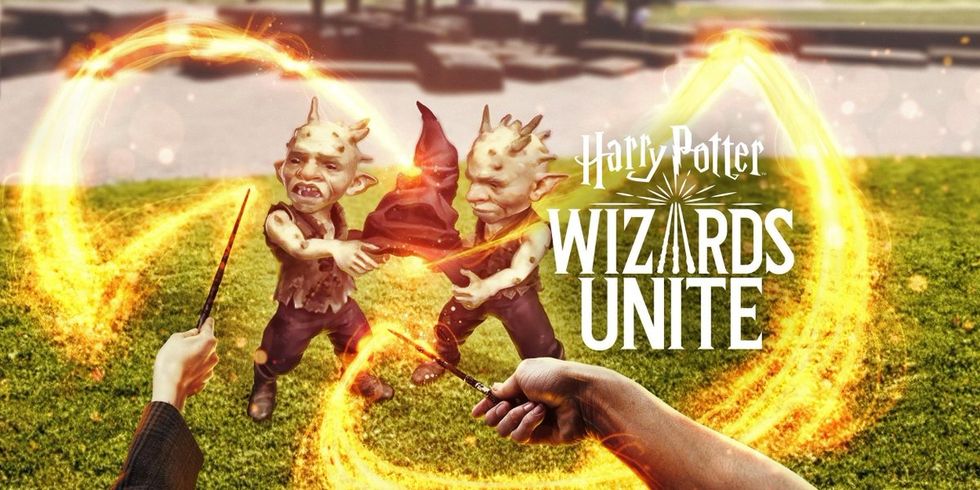 An image from The new augmented reality game, Harry Potter: Wizards Unite, which has launched first in Australia and New Zealand