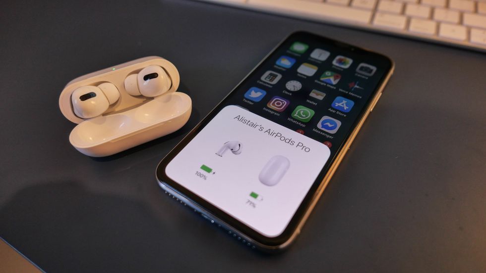 Apple AirPods Pro and iPhone X
