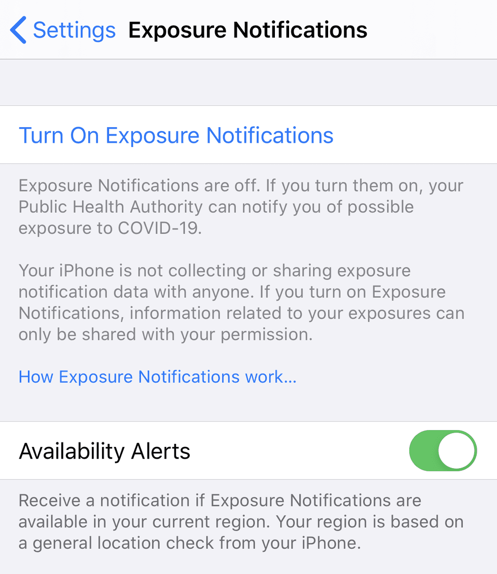 Apple Exposure Notifications