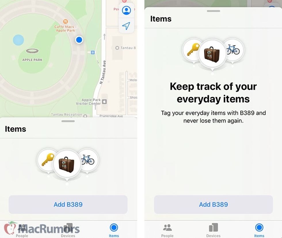 Apple Find My Items screenshots