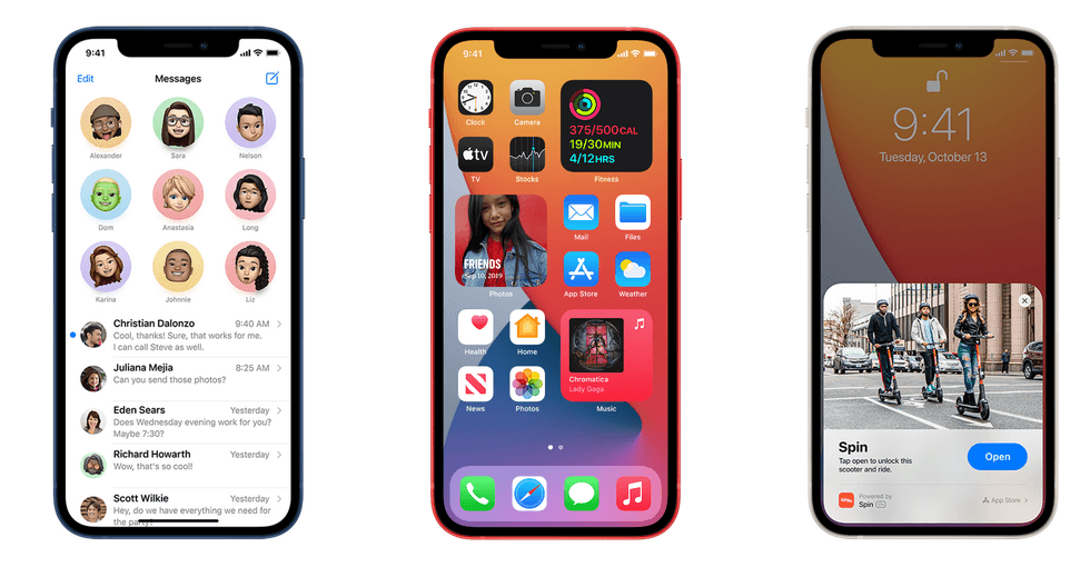 Apple iOS 14 on the iPhone 12