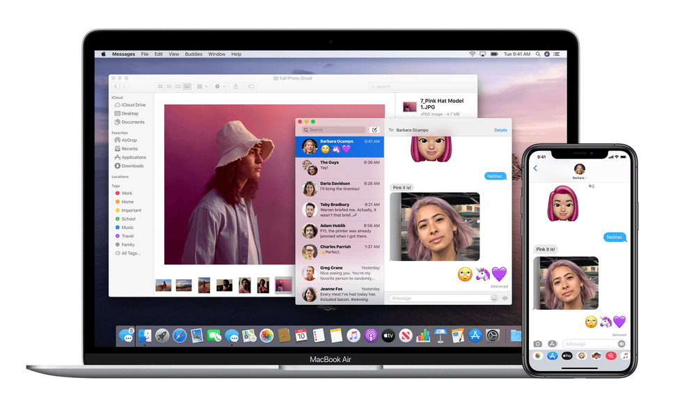 Apple MacBook Air and iPhone