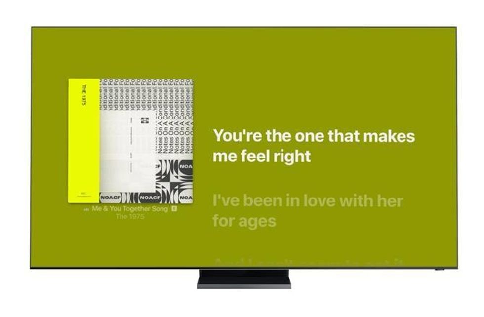 Apple music song lyric on Samsung Smart TV