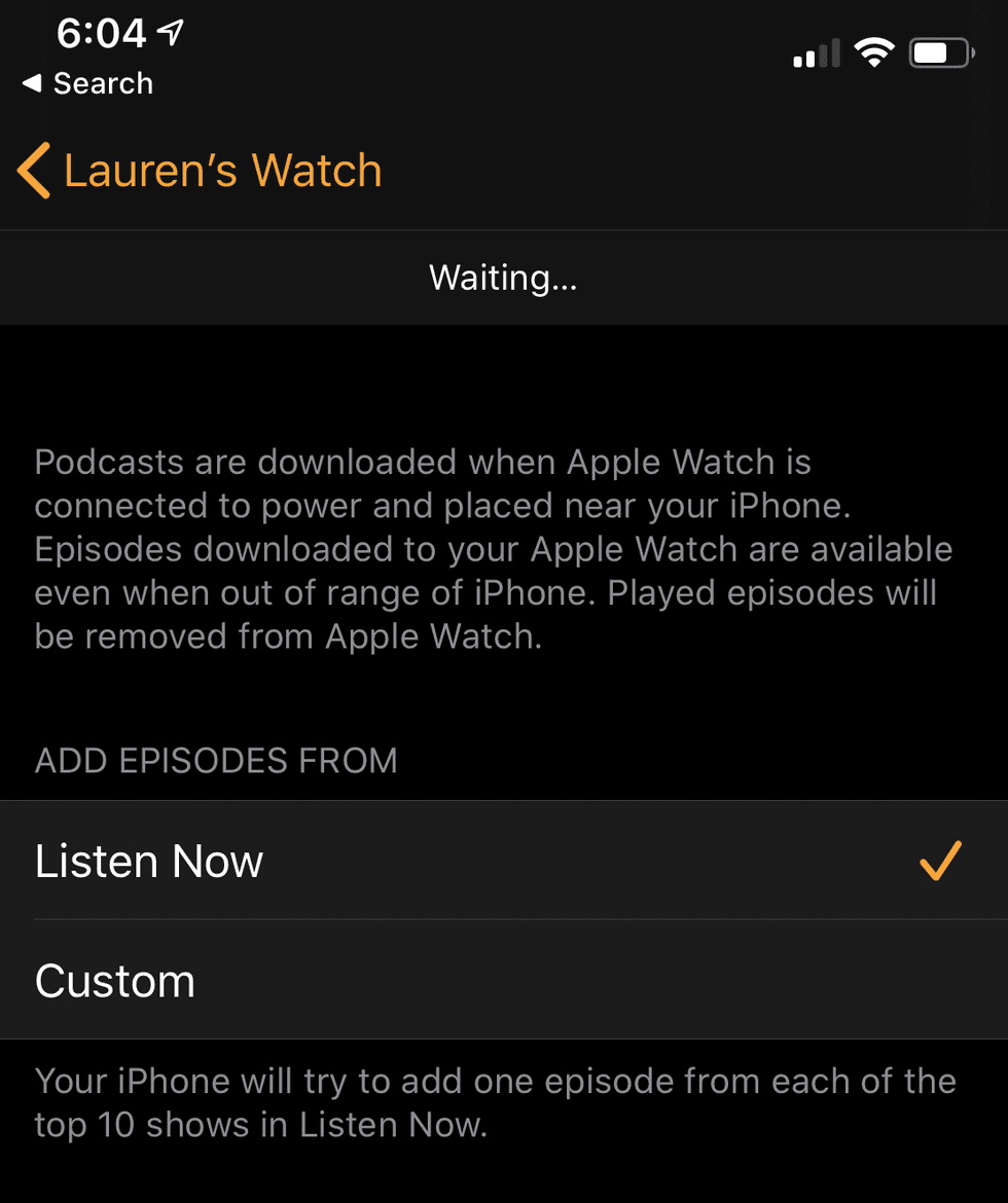 Apple Podcast app