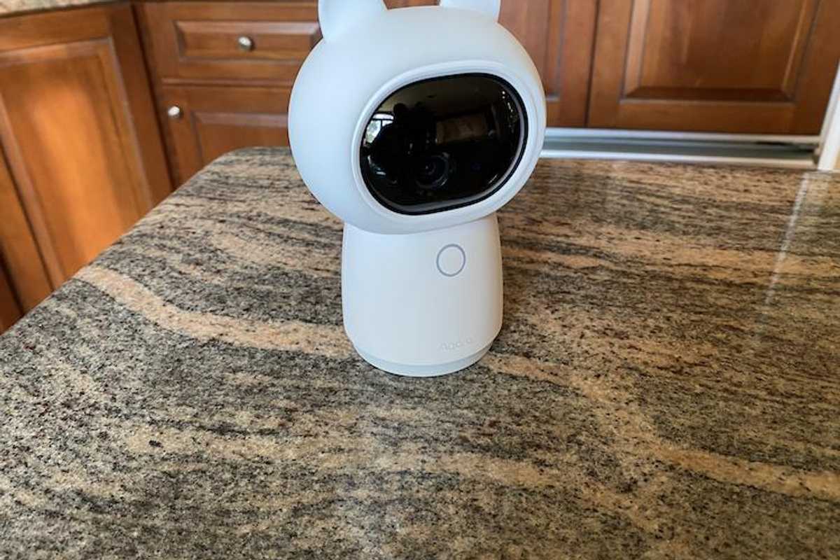 Aqara Camera Hub G3 on a countertop