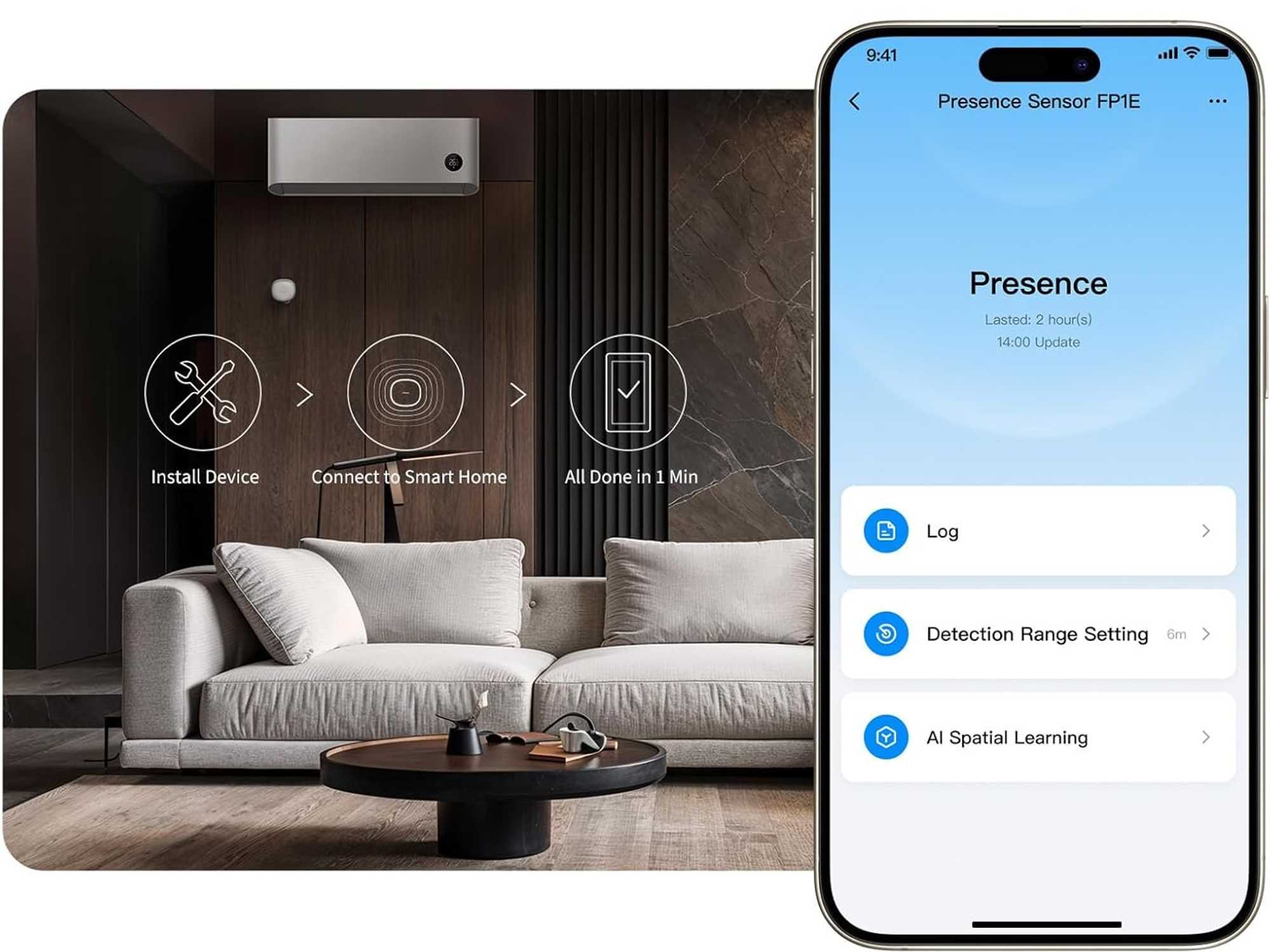 Aqara Presence Sensor FP1E is easy to install.