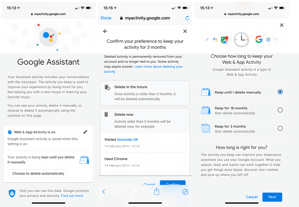 Automatica Google data deletion instructions