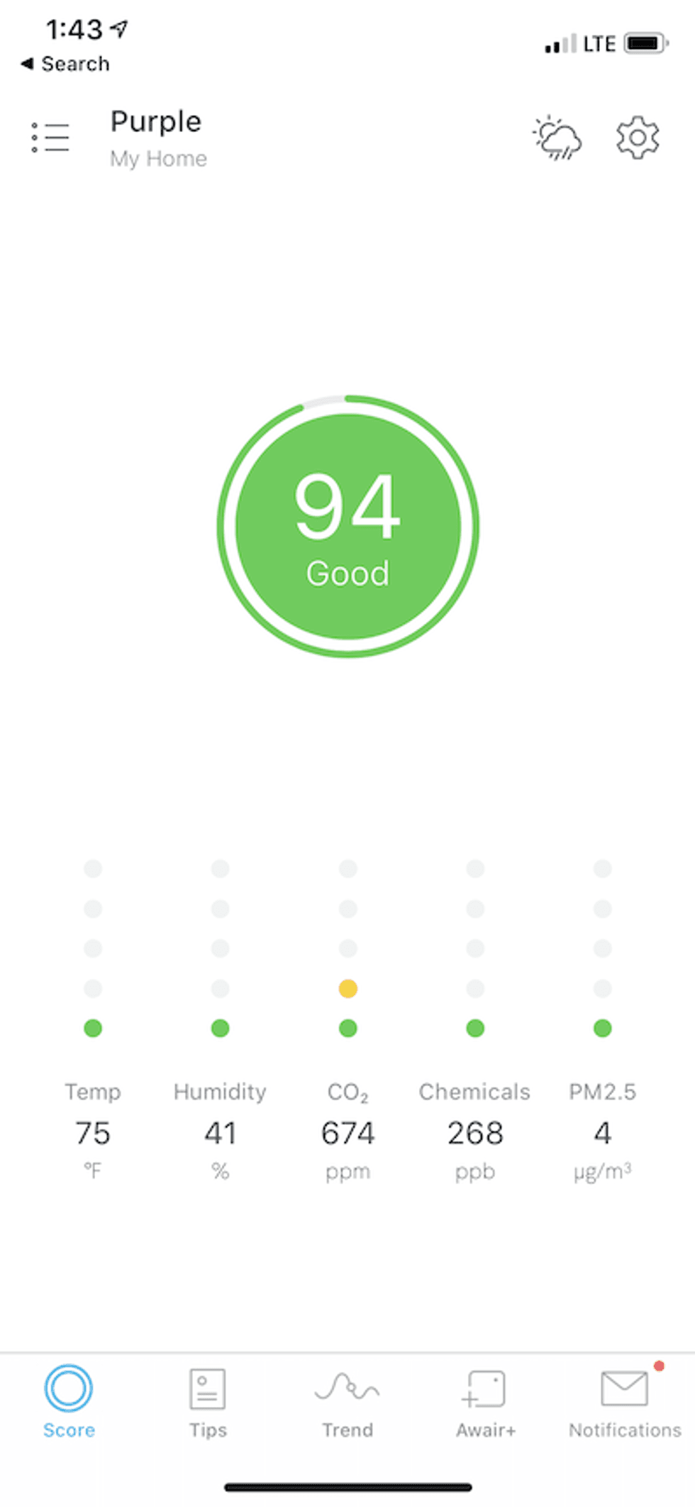 Awair Element air monitor
