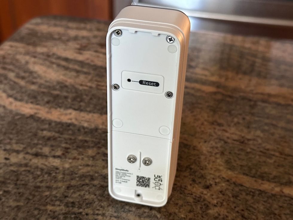 backside view of SimpliSafe's Video Doorbell 2