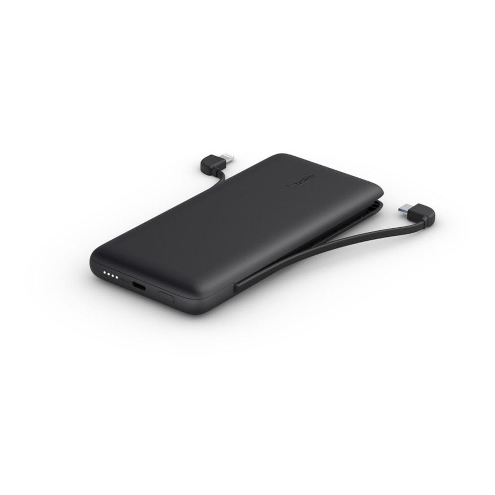 BOOST\u2191CHARGE Plus 10K USB-C Power Bank with Integrated Cables