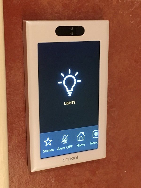 a photo of a brilliant smart switch on the wall