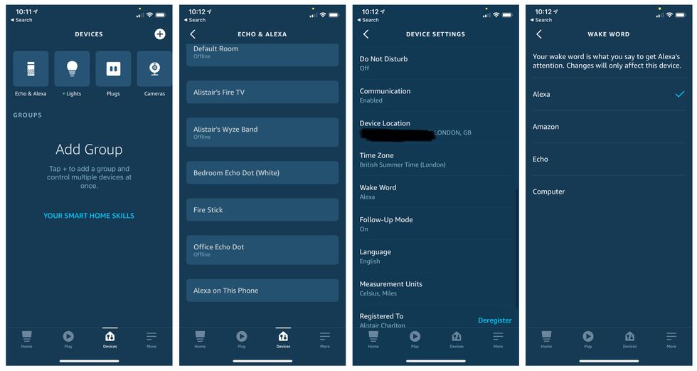 Changing Alexa's wake word
