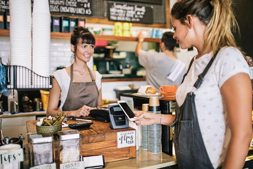 checkout counter at a coffee shop