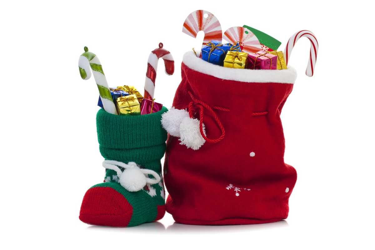 Christmas stocking stock photo