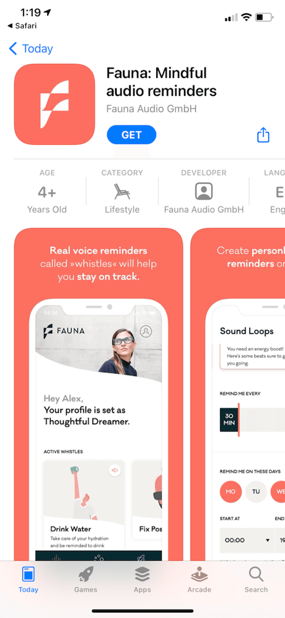 Download Fauna App from App Store