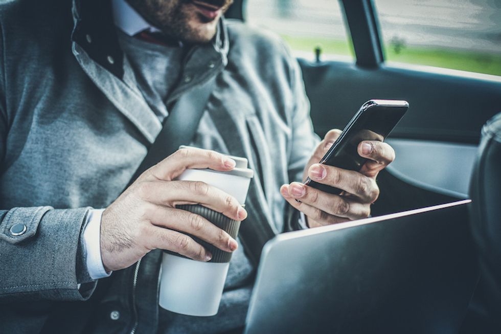 Drinking, eating or smoking in the backseat is a potential mess for a driver, and could ding your rating