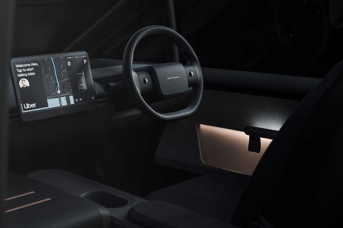 Electric taxi by Arrival and Uber