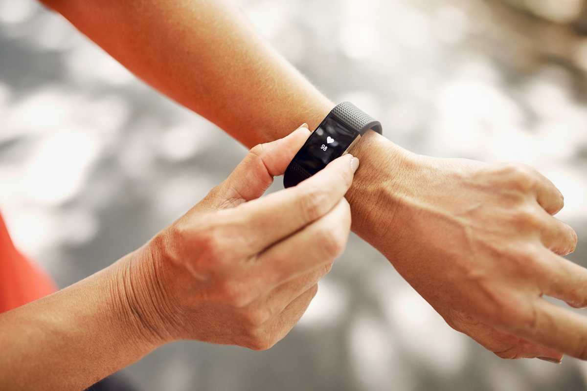 Fitness tracker stock image