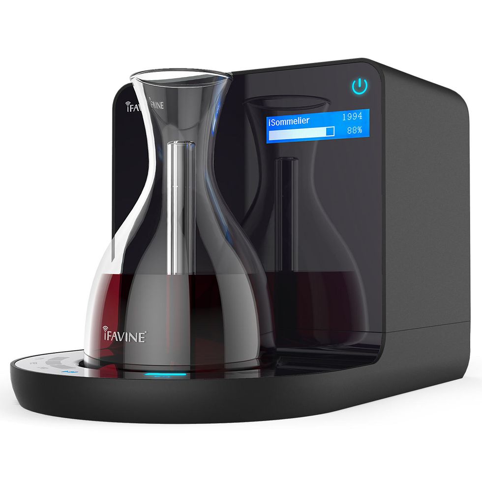 For parents who enjoy drinking a glass of wine here and there, the iSommelier decants their favorite bottle in minutes
