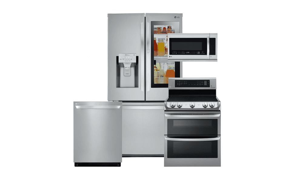 Four-piece LG kitchen appliance set