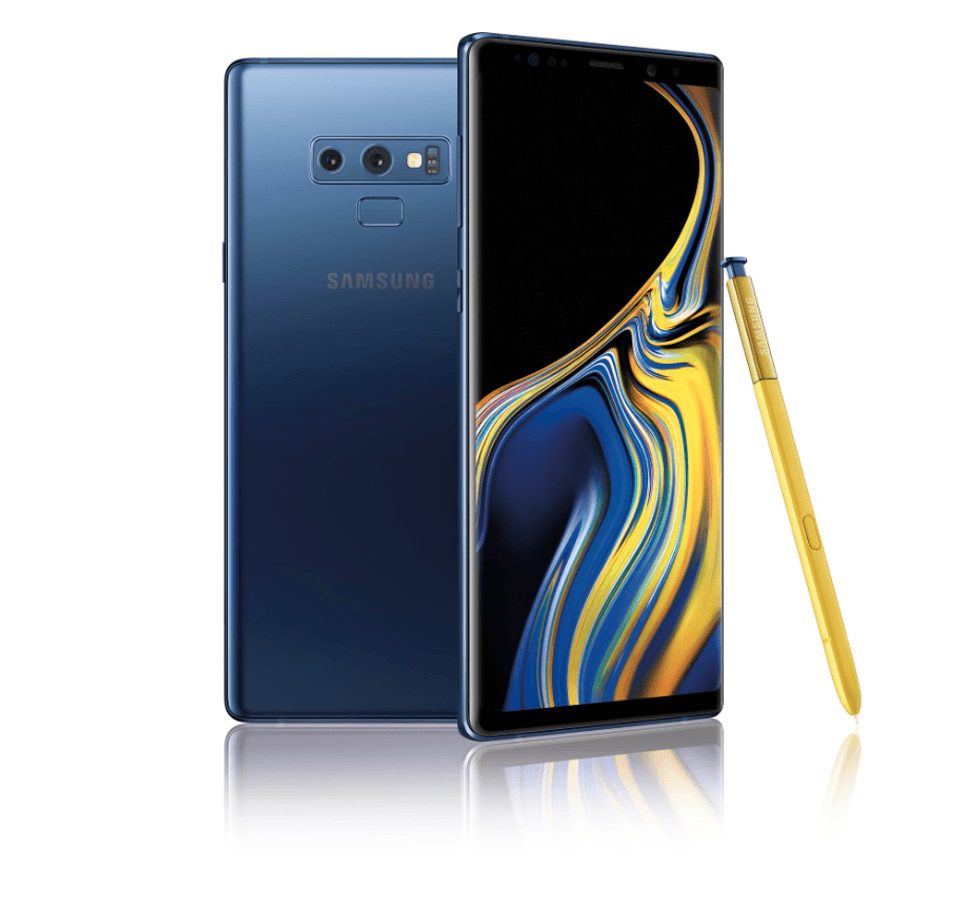 Galaxy Note 9 smartphone by Samsung.