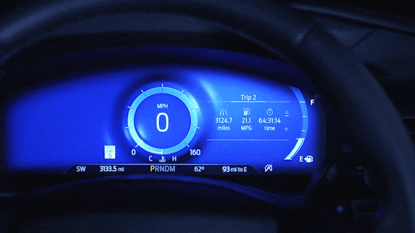 Gif of new Mindful Mode on dashboard of 2020 Ford Explorer