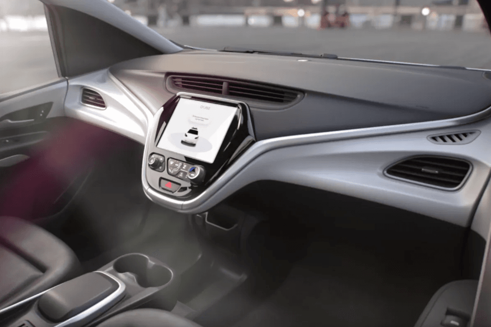 GM driverless car interior concept