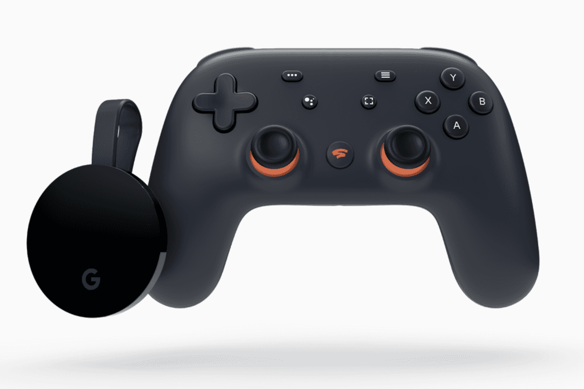 Google Stadia controller and Chromecast Ultra