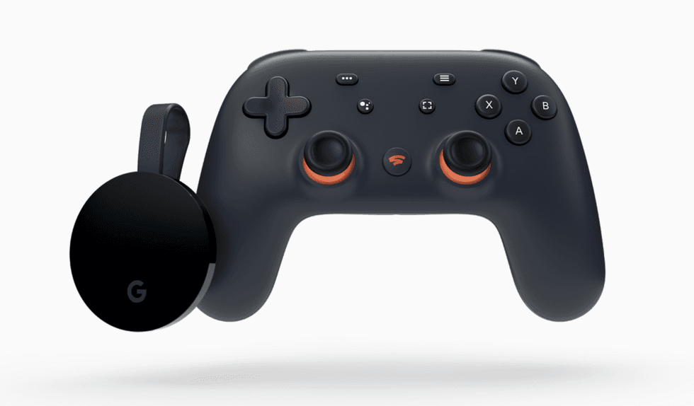 Google Stadia game pad and Chromecast Ultra